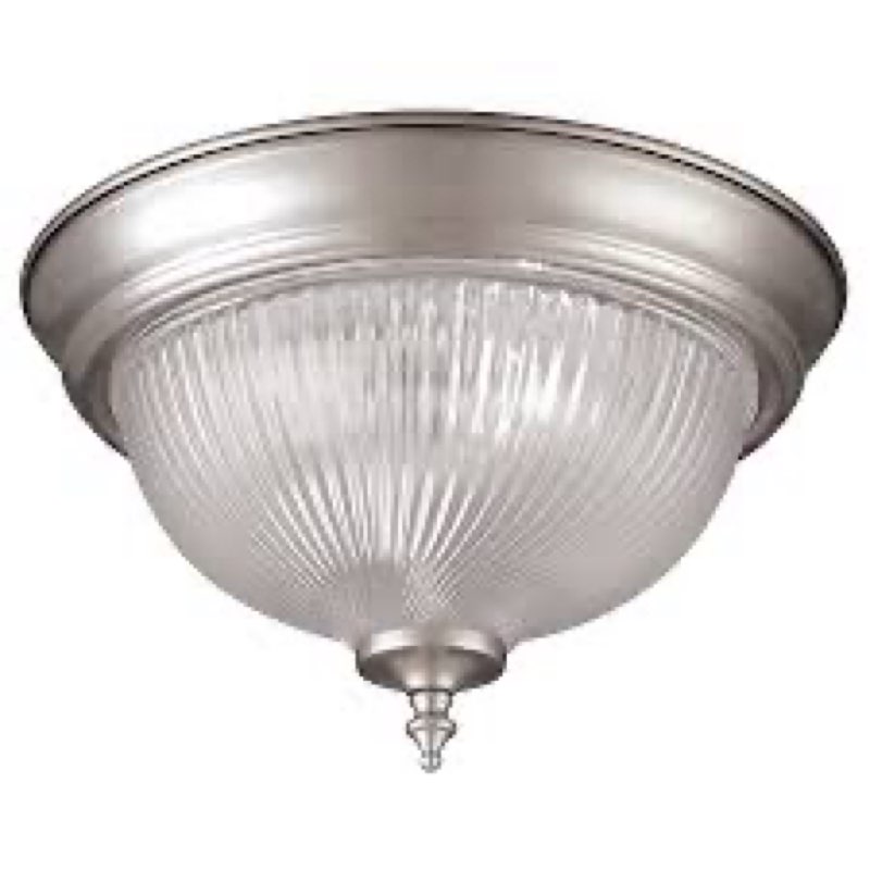 Project Source 11-in W Brushed Nickel Ceiling Flush Mount