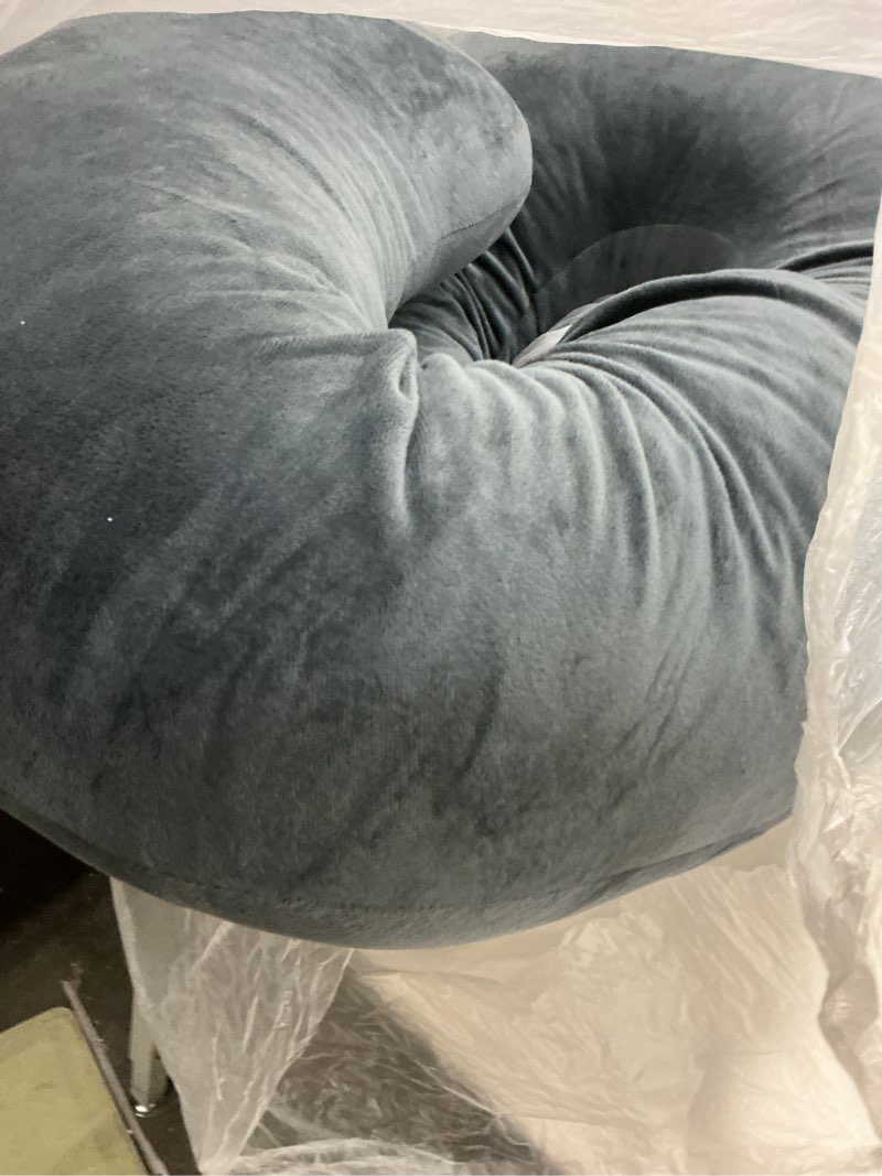 Condition photo showing Good Condition for allopera pregnancy pillow, full body 57 inch maternity pillow with removable washable cover - sleep support for legs, back, neck, shoulder, hips, belly for pregnent women, black grey velvet cover black-grey velvet