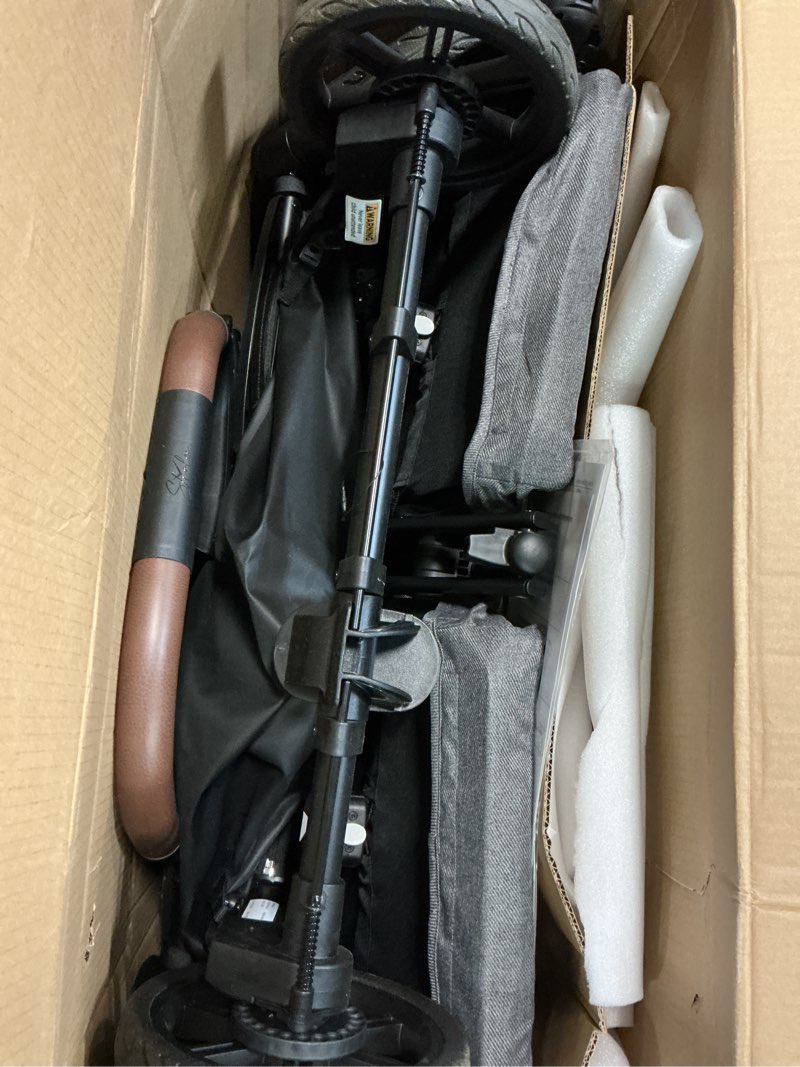 Condition photo showing Good Condition for strolee lightweight double side by side stroller - 22 lbs, 9.5" compact fold, twin nap ready seating, no rethread harness, magnetic buckle & ultra plush seat 60lb max per seat- (v2 black)
