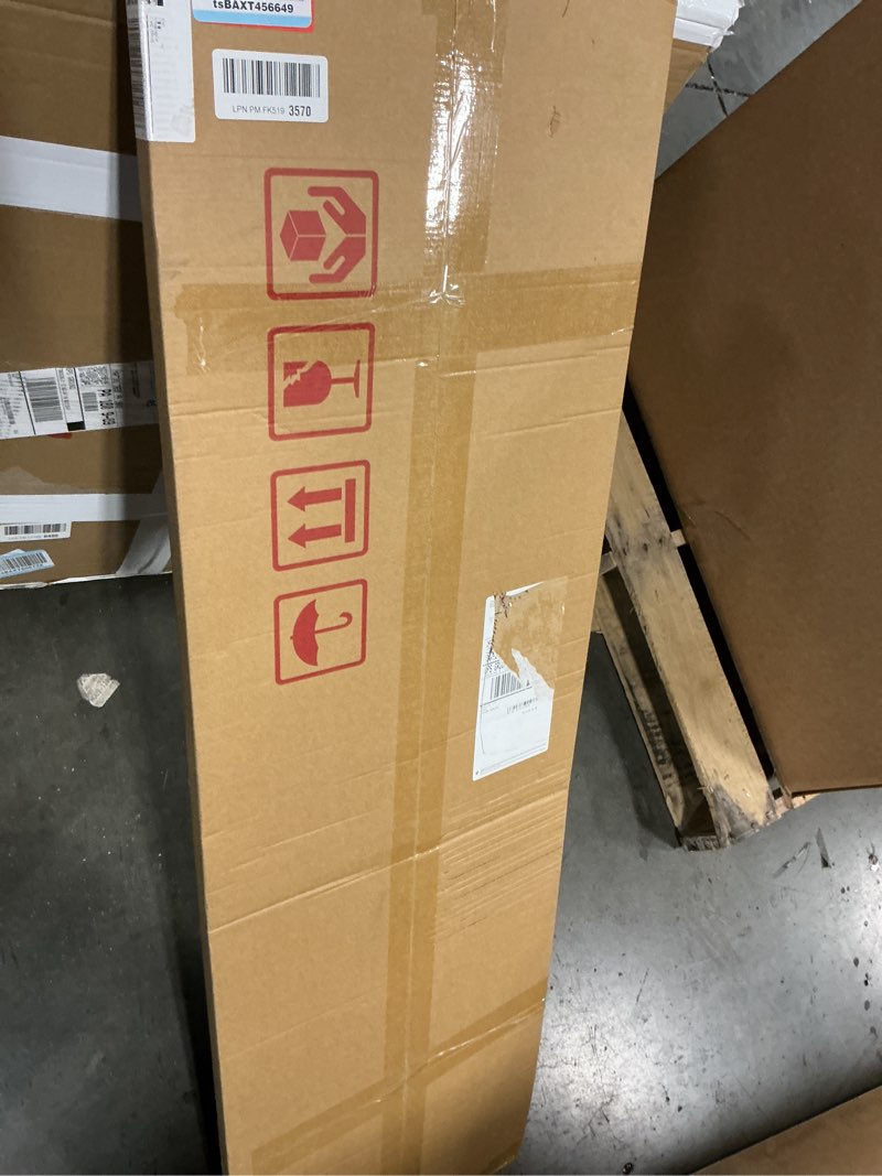 Condition photo showing New/Like New for Delma Arched Mirror Full Length,Standing Mirror Full Body,Large Floor with Stand for Wall Entryway Door Bedroom Bathroom Living Room Black Frame 56"L x 15"W