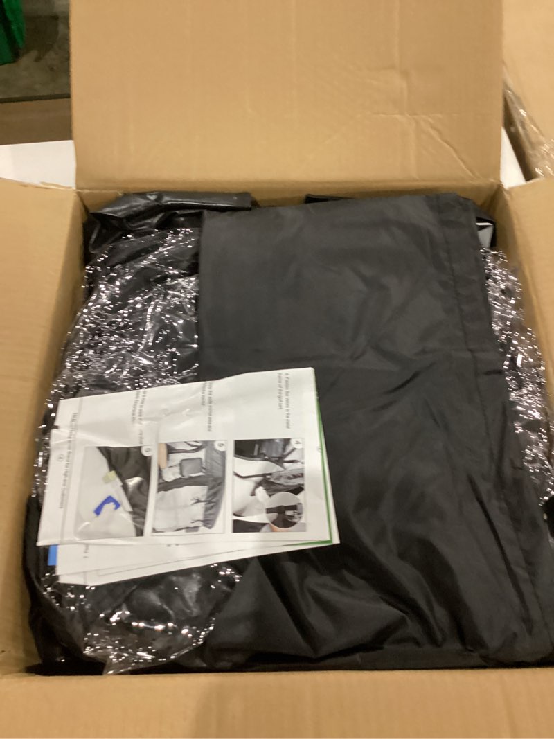Condition photo showing Good Condition for 10l0l universal golf cart cover 4 passenger compatible with yamaha, ezgo txt/rxv, club car ds/precedent models- 94’’ roof fit, golf cart cover waterproof 600d material windproof transparent on 4 sides