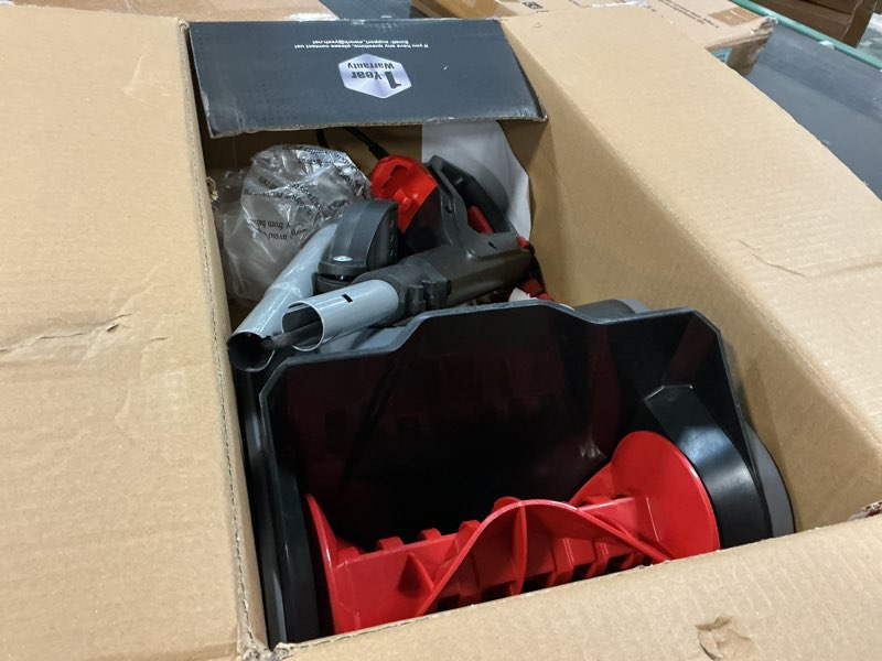 Condition photo showing Good Condition for EWORK Corded Snow Shovel 11-Inch 1200W 10A Powerful Electric Snow Shovels, 6-Inch Clearing Depth, 23-Foot Max Throw Distance, Power Snow Blower for Driveway, Steps, Sidewalk, Porch