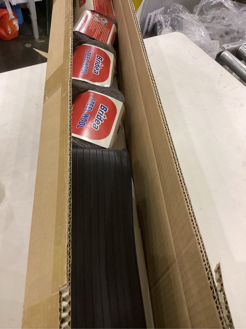 Heavy-Duty Garage Door Seals Bottom Rubber with Rodent Proof Steel Wool, Aluminum Track Retainer Bas