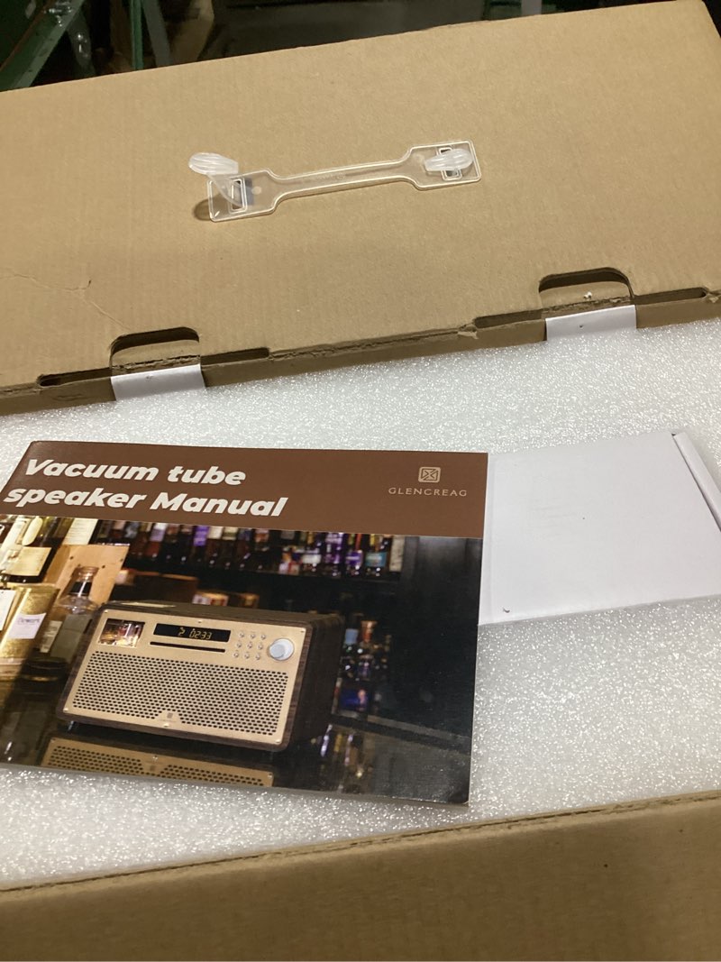 Condition photo showing As Is for glencreag vts01 hifi vacuum tube speaker amplifier with ecc82 tubes – cd/fm/bt/usb/rca/optical/coaxial inputs | custom sound tuning & remote control