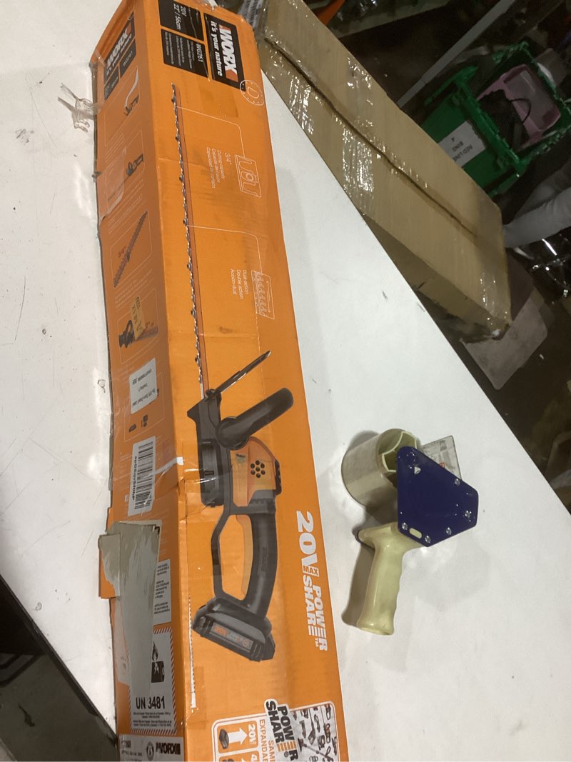Condition photo showing Good Condition for worx 22" cordless hedge trimmer, electric hedge trimmer with dual-action blades, lightweight bush trimmer with 5.5 lbs, battery & charger included, wg261 22" 20v hedge trimmer w/(1)2.0ah battery
