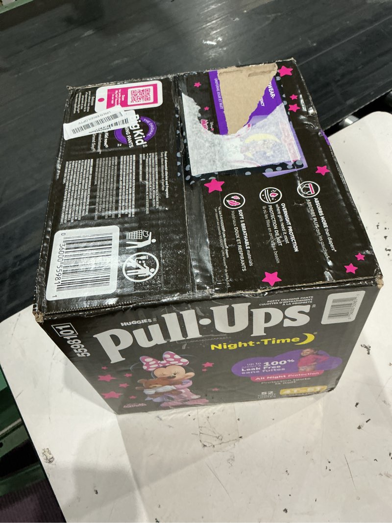 Condition photo showing New/Like New for pull-ups girls' night-time potty training pants, size 4t-5t overnight training underwear (38-50 lbs), 52 ct 4t-5t 52