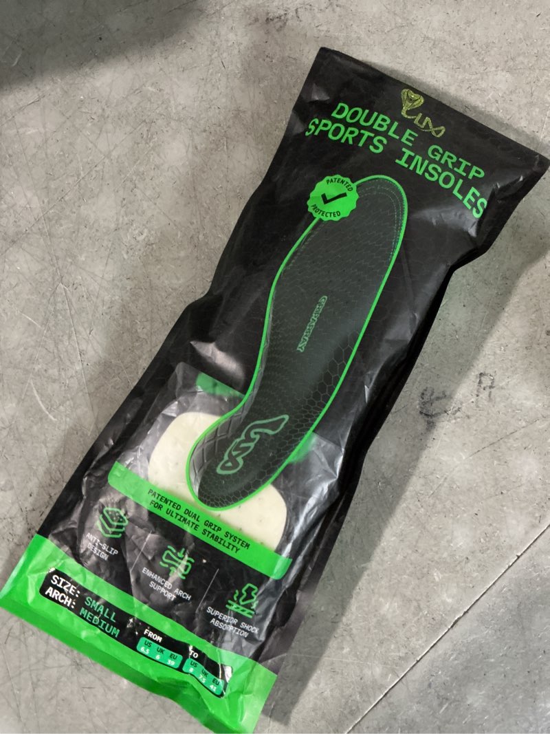 Condition photo showing New/Like New for lux sports dualgrip sports insoles - size low s men 6.5-8 women 8-9.5 - shock absorbing thin soccer cleat insole - arch support basketball shoe inserts - heel lock no slip football cleat inserts low s (men 6.5-8 / wm 8-9.5)