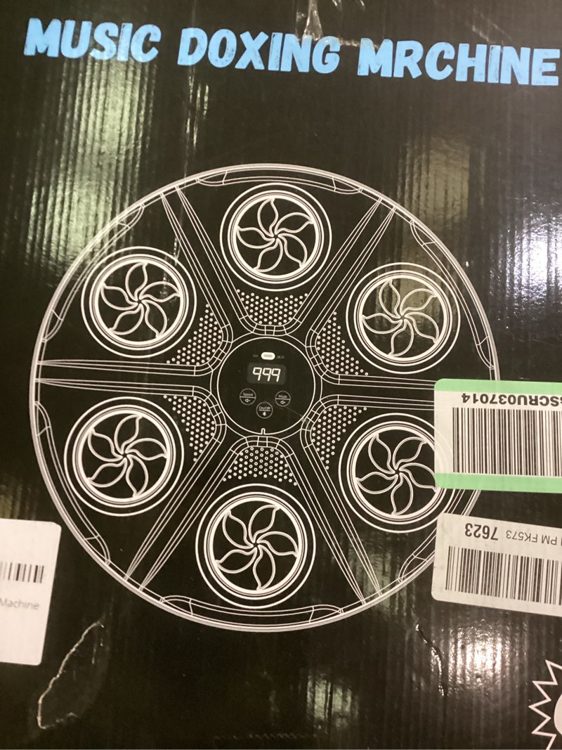 Condition photo showing New/Like New for Music Boxing Machine for Adults, Wall Target Punching Workout with Boxing Gloves, Bluetooth Smart Boxing Training Machine Suitable for Home,Office,Gym, 12 Modes & 12 Speeds