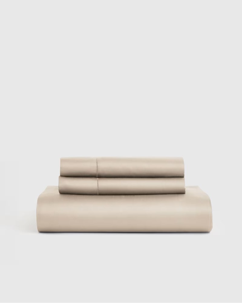 signature giza cotton sateen fitted sheet set, queen