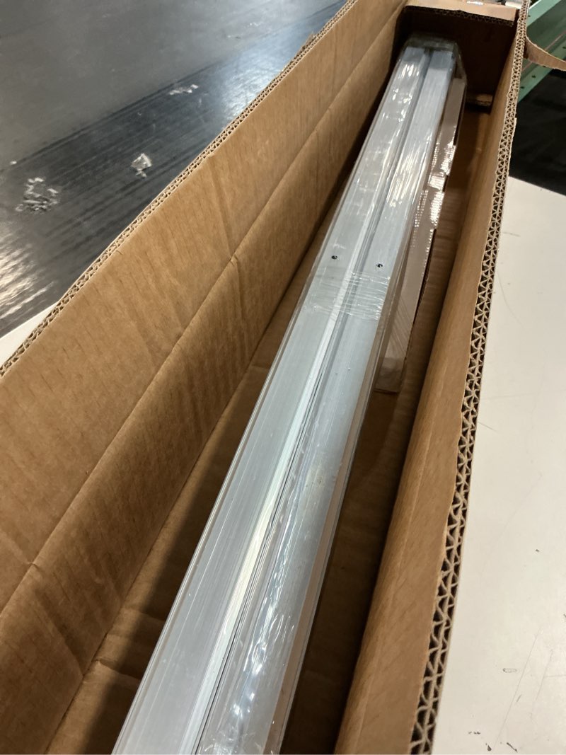 Condition photo showing As Is for 6FT/72in Pocket Door Track Kit with Soft Close and Soft Open, Commercial Grade, Heavy Duty, Aluminum, Easy to Install (Door Not Included)