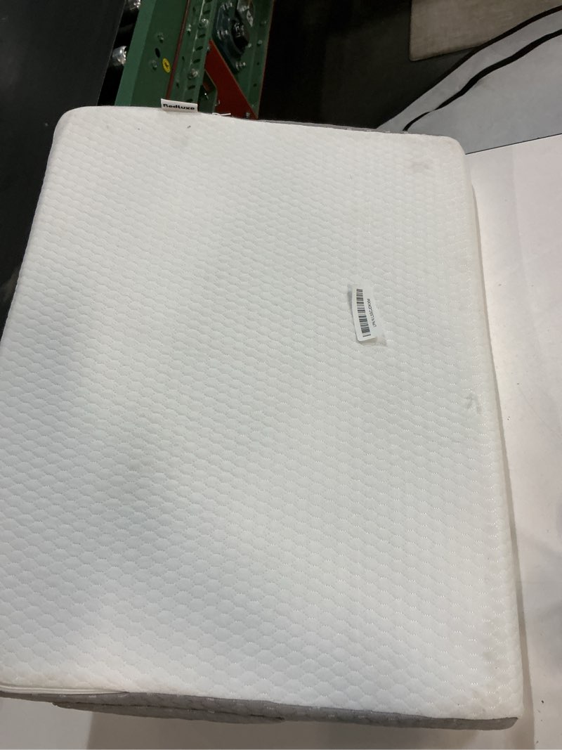 Condition photo showing Good Condition for Bedluxe Knee Pillow for Back Sleeping, Leg Pillow Knee Wedge Pillow, Memory Foam Wedge Pillows for Legs Post Surgery, Triangle Pillow for Knee Support, Leg Elevation, Knees Hip Back Pain Relief, White 23.6*18.9*7.9 Inch White/Grey