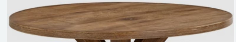 ((Incomplete only top ))Charlotte Pedestal Dining Table Driftwood - Buylateral: 45.25\\\" Round, MDF, 4-Seater