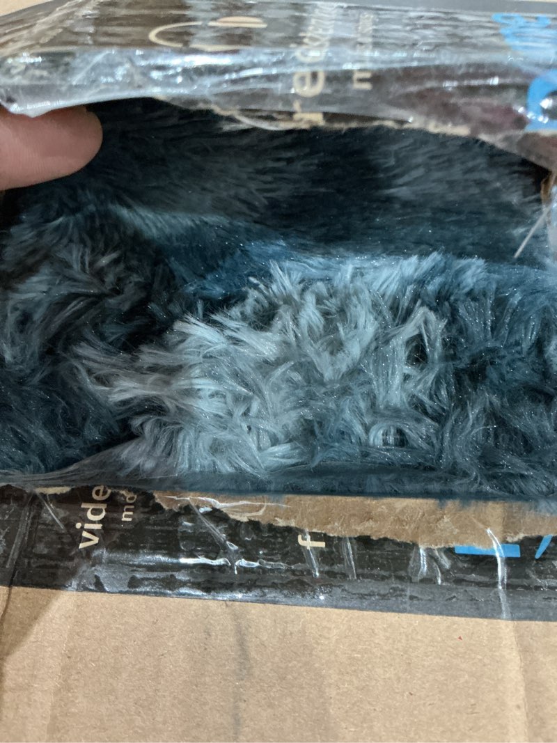 Condition photo showing As Is for ultra soft rugs for living room bedroom, 5x7 area rugs for living room, modern shaggy carpets fuzzy rug for boys girls dorm nursery home decor aesthetic, upgrade non-slip durable, tie-dyed blue grey 5x7ft tie-dyed blue grey