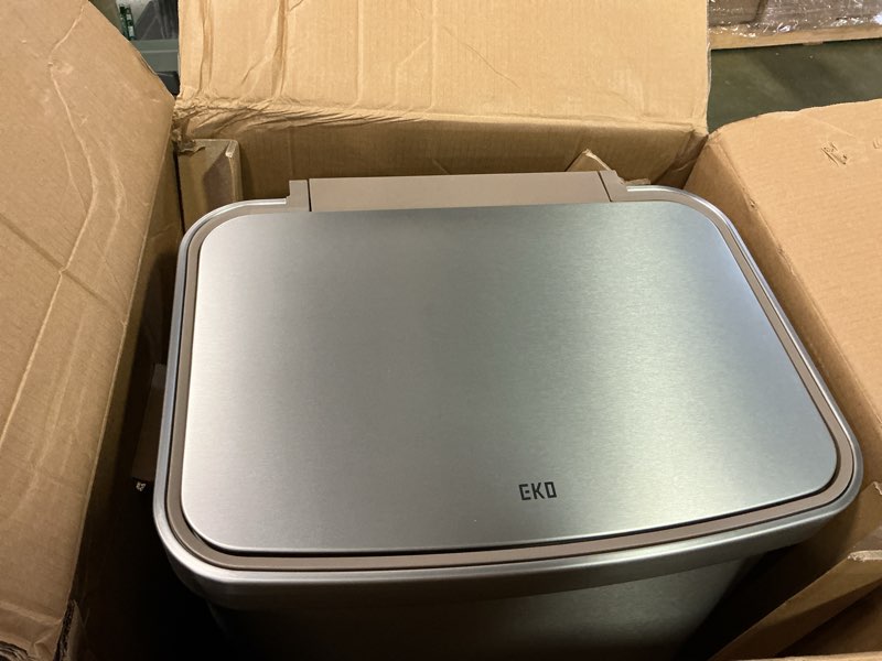 Condition photo showing Good Condition for EKO Hudson Matte Stainless 75 Liter/20 Gallon Step Trash Can with Rear Trash Bag Storage Compartment 75 Liter - Matte Stainless