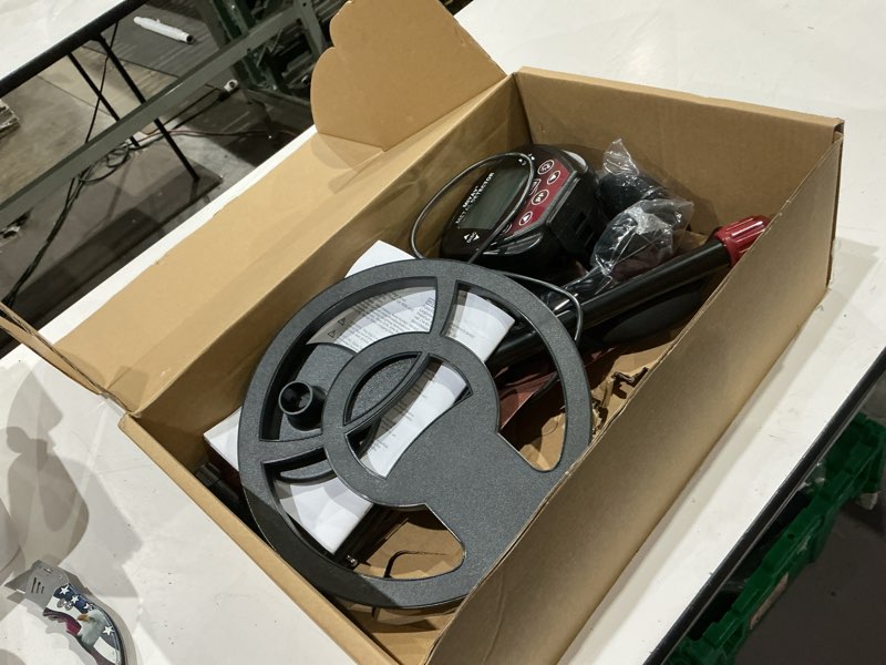 Condition photo showing As Is for professional metal detector for adults, gold metal detectors lightweight with lcd display, pinpoint & disc & notch & all metal 5 modes, battery included