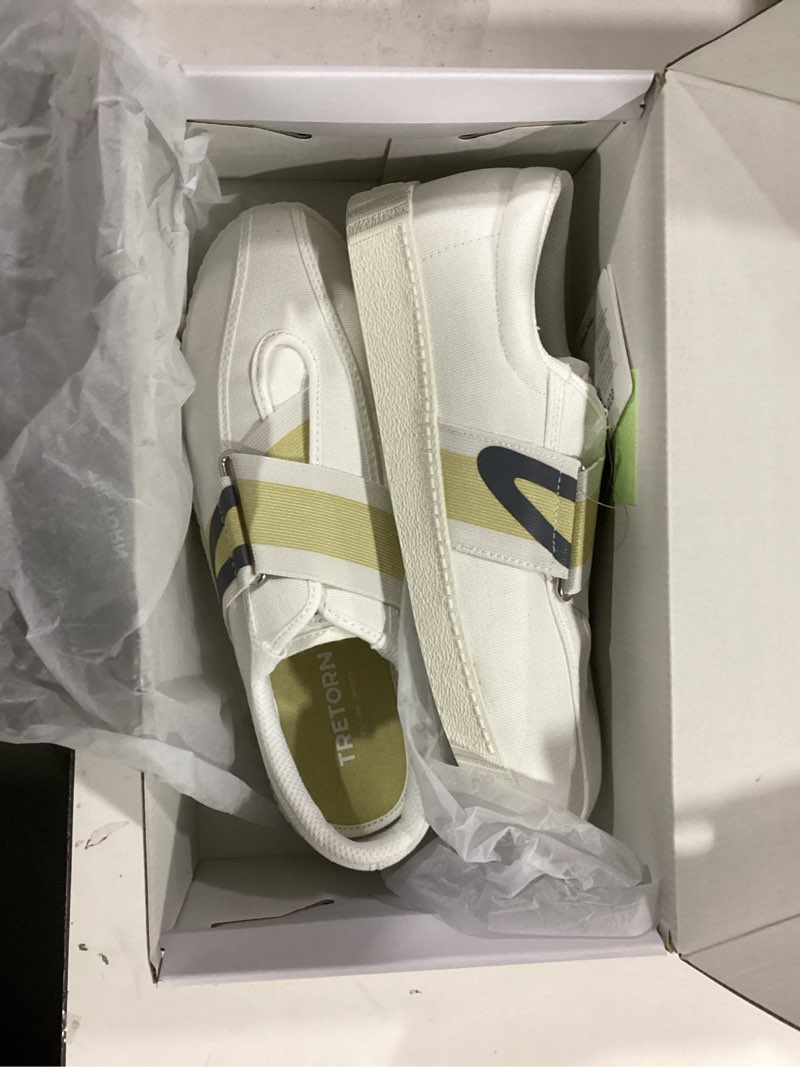 TRETORN Women's Nylite Elastic Sneakers, White/Yellow, 9