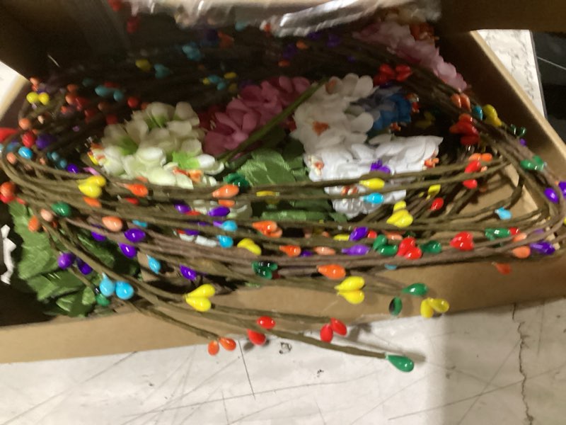 Condition photo showing Good Condition for syhood mini plum blossom crowns making kit, 120 pcs parts, make your own flower wreath headbands and bracelets craft kit hair accessories handmade diy floral crown garland presents