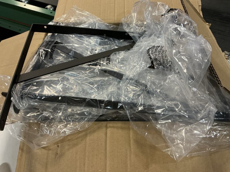 Condition photo showing New/Like New for 12 Pack L12 x H 8" Black Heavy Duty Shelf Brackets with Screws Metal Shelf Brackets Shelf Support Angle Brackets for Shelves L Brackets Heavy Duty Floating Shelf DIY 12 Pack-Black 12''x8''