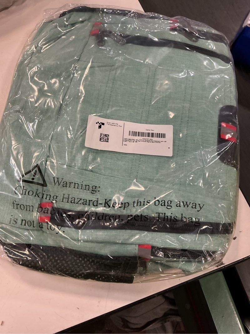 Condition photo showing New/Like New for Della Gao Travel Laptop Backpack, Anti Theft Backpack for Men and Women with USB Slit Business Computer Backpack Bag (Green, 15.6 Inch) 15.6 Inch Green