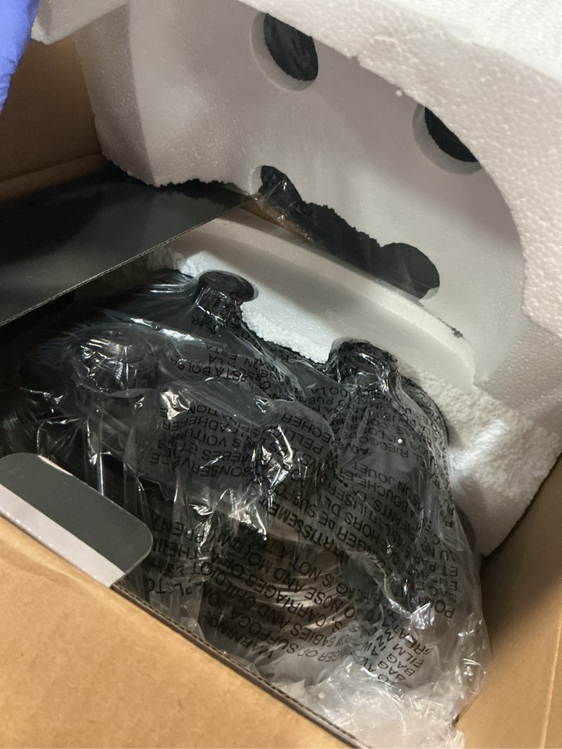 Condition photo showing Good Condition for 5-in-1 Portable Glass Air Fryer, 4QT & 6-Cup Glass Containers with Lids, Silicone Mat, 1500W Small Air Fryer, 90% Less Oil, Dishwasher/Freezer Safe for Single Servings, Family Meals Grey