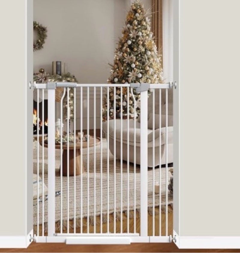 59” extra tall white baby gate