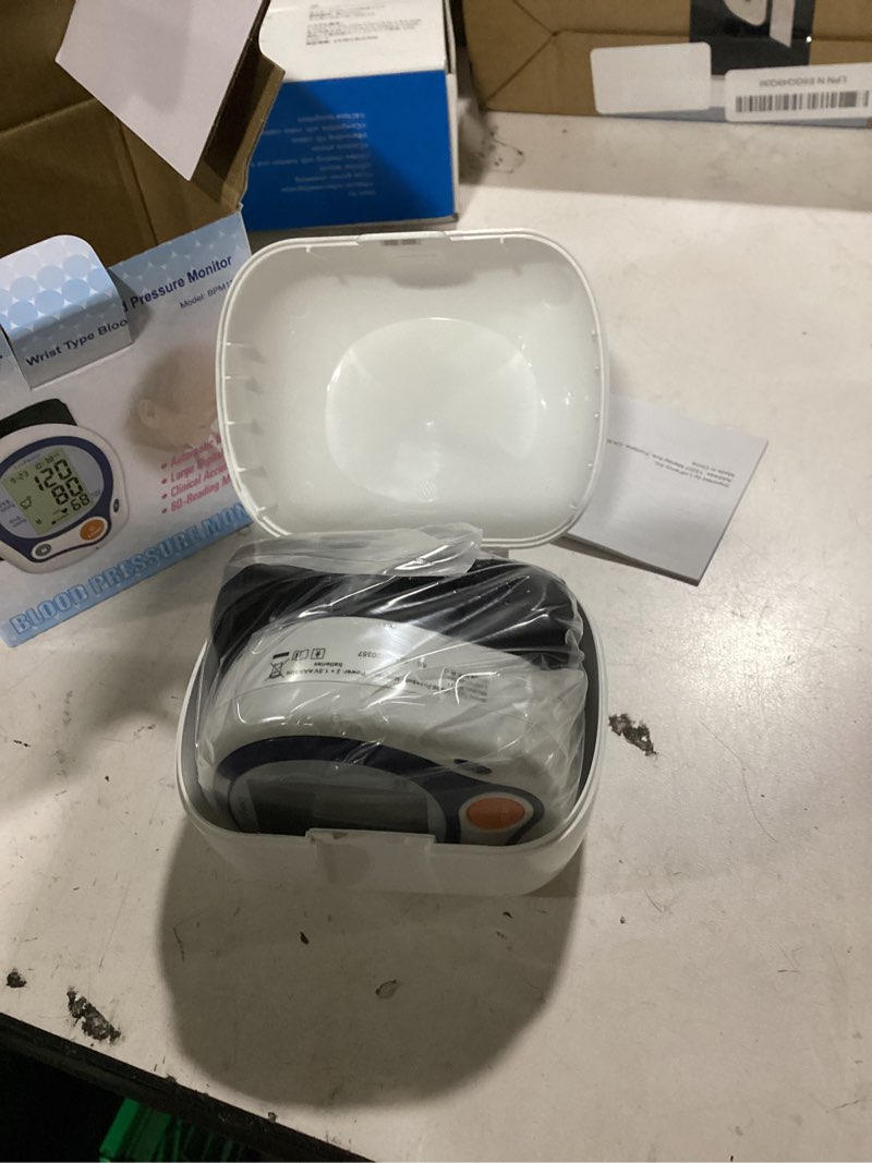 Condition photo showing New/Like New for lotfancy kids wrist blood pressure monitor for home use, bp cuff 5”-8” for small adult, digital automatic blood pressure cuff 60 readings, 1 user, blood pressure cuff wrist with portable carrying case