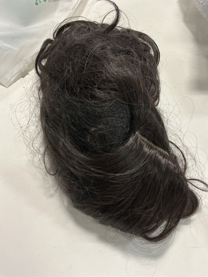 Condition photo showing As Is for swiking long black curly wavy wig for women long finger wave heat resistant fiber synthetic hair wigs for cosplay halloween party use black finger wave