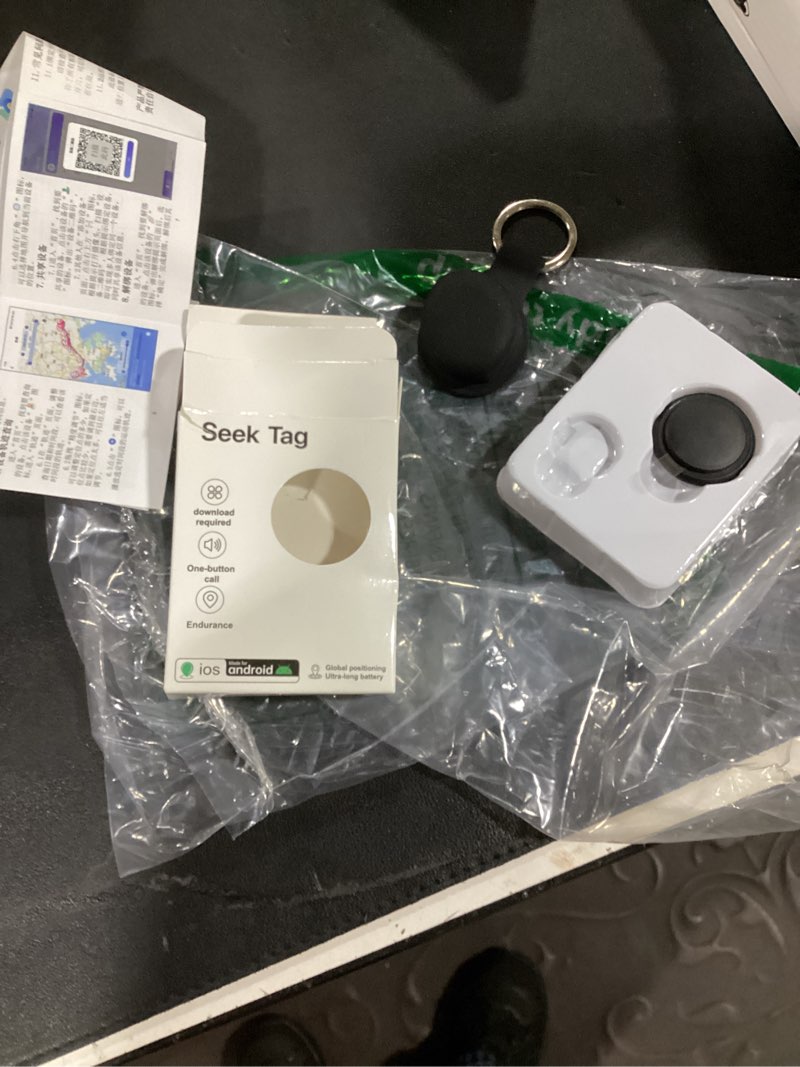 Condition photo showing As Is for (incomplete) gps tracker device for car and vehicles: mini hidden magnetic no subscription trackers for tracking kids elderly vehicle pet - real time location track devices no monthly fee for android and iphone black