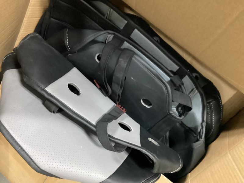 Black and grey car seat covers