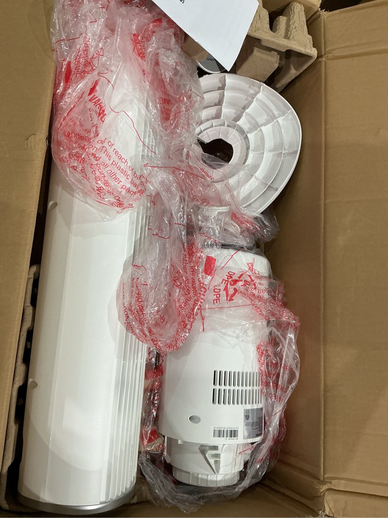 Condition photo showing As Is for pelonis 40-inch tower fan for bedroom, fan that blows cold air, oscillating fan with innovative washable design, 2000 cfm, 28ft/s airflow, 4 speeds + 2 modes, 90° oscillation, 23db quiet white upgraded with washable design