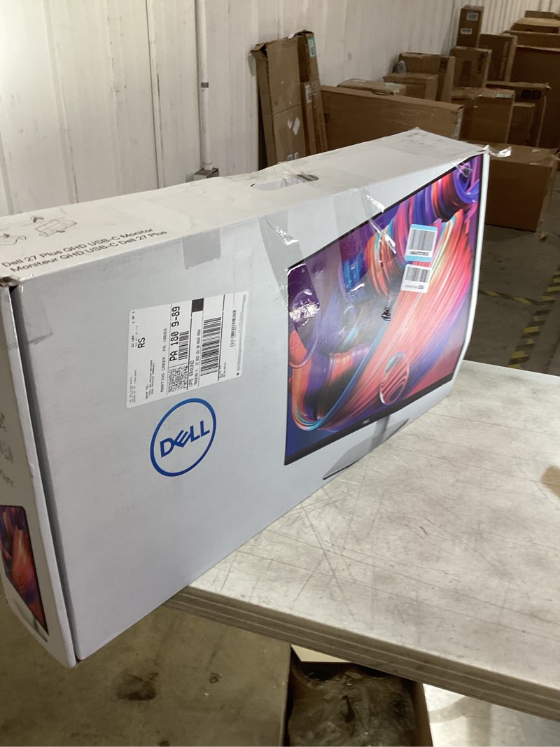 Condition photo showing New/Like New for Dell S2722DC Monitor - 27-inch WQHD (2560x1440) 75Hz 4Ms Display, AMD FreeSync, Built in Speaker, USB Type-C Connectivity, Height/Pivot/Swivel/Tilt Adjust - Platinum Silver 27 Inches S2722DC-Silver USB-C