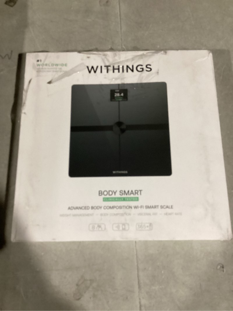 Condition photo showing Good Condition for WITHINGS Body Smart - Accurate Scale for Body Weight and Fat Percentage, Body Composition Wi-Fi and Bluetooth Weight Scale, Baby Weight Scale, Smart Scale Apple Health Compatible, Bathroom Scale