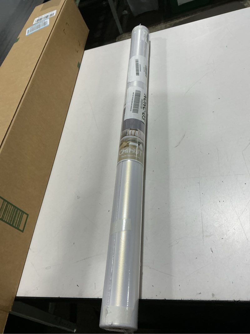Condition photo showing Good Condition for CHIHUT Large Size 30"x118" White Stainless Steel Contact Paper Bright Appliance Wrap Peel and Stick Heat Resistant Waterproof Metallic Wallpaper for Kitchen Vinyl Fridge Wrap for Refrigerator 30" x 118"