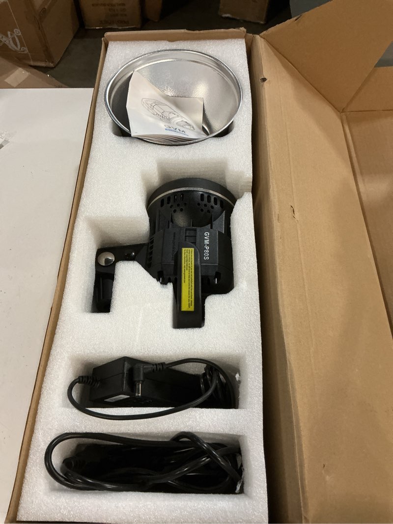 Condition photo showing New/Like New for gvm great video maker 80w portable led video light white 5600k daylight balanced video light, cri 97+ continuous lighting bowens mount for video recording, children photography, outdoor shooting