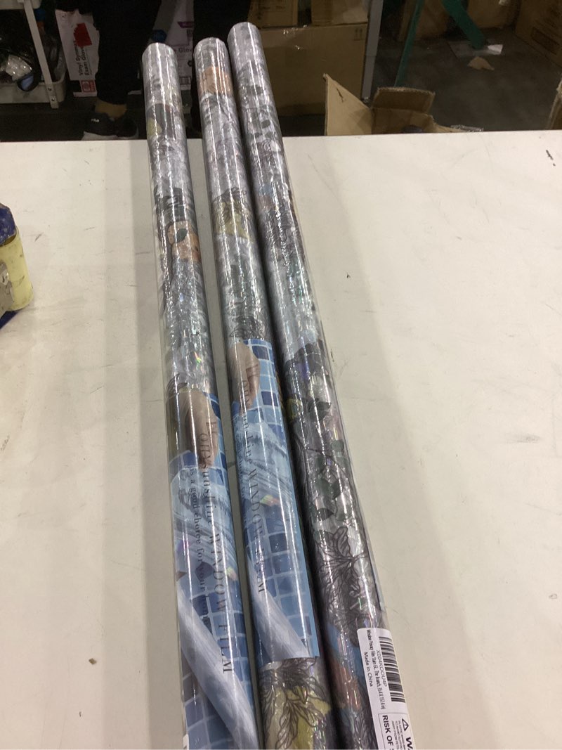 3pkWindow Privacy Film Stain Glass Window Film Rainbow Window Film Window clings Non-Adhesive Reusable 