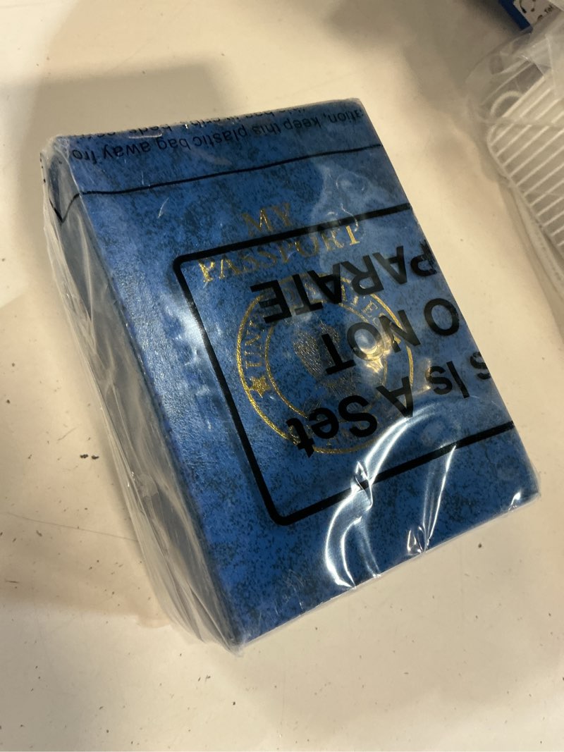 Condition photo showing New/Like New for woanger 50 pcs blank passport book for kids bulk blue pretend passports notebook 4 x 5.5 inch play fake passport journal for sticker stamp collection school world travel party favor (hawk) 50 hawk