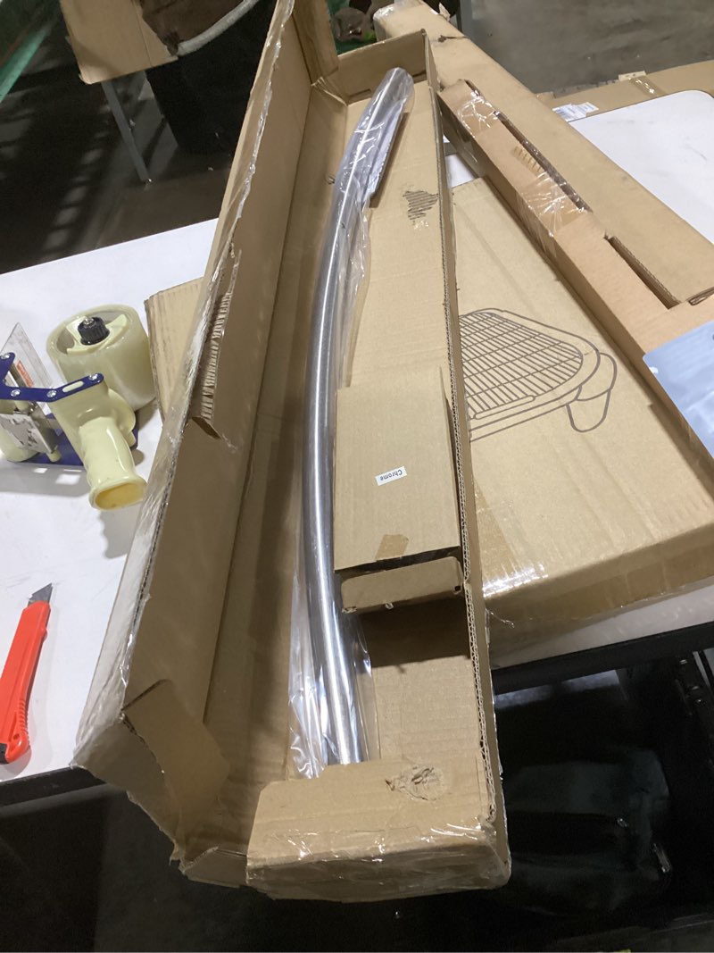 Adjustable Curved Shower Rod, 42-72 inches Extra Wide Shower Curtain Rod, Rust proof, Premium Stainl