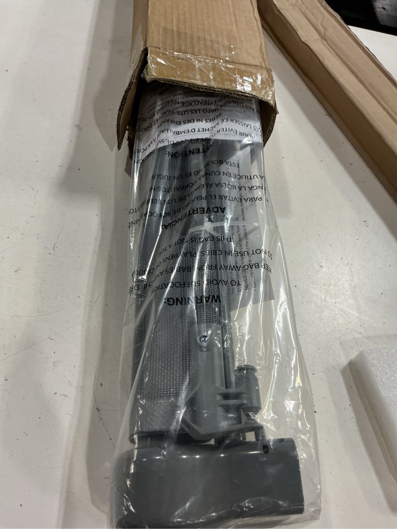 Condition photo showing New/Like New for one-hand operation retractable baby gates, 59 inch retractable gate with reinforced strip design to prevent crawling through, 5 ft retractable dog gate for stairs, doorways, hallways gray 34" tall x 59" wide