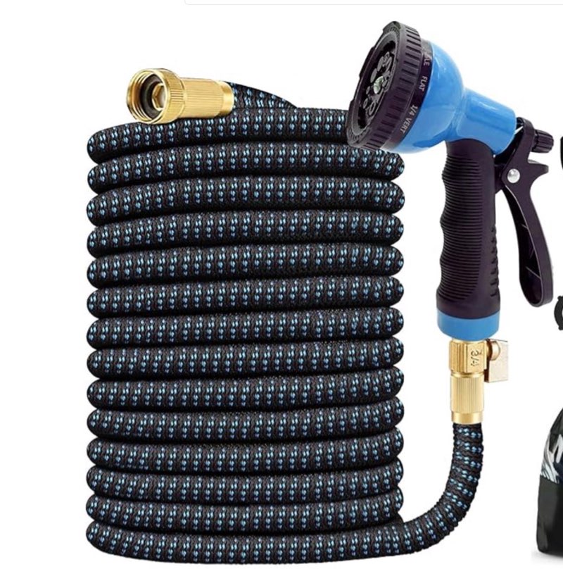100 ft expandable garden hose - kink free flexible water hose with thumb-controlled 10-function nozz