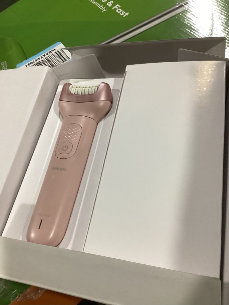 Condition photo showing Good Condition for philips epilator series 9000 - cordless wet and dry electric epilator, hair removal for legs, body and bikini, with proguide, 8 accessories, 60 min. runtime, model bre717/00 pink series 8000 + 8 accessories