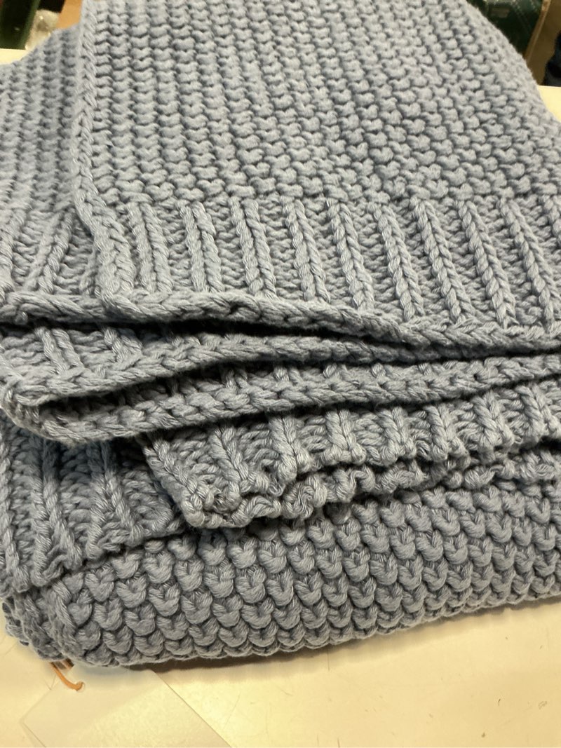 quince cotton fisherman throw color: mineral size: 50x60