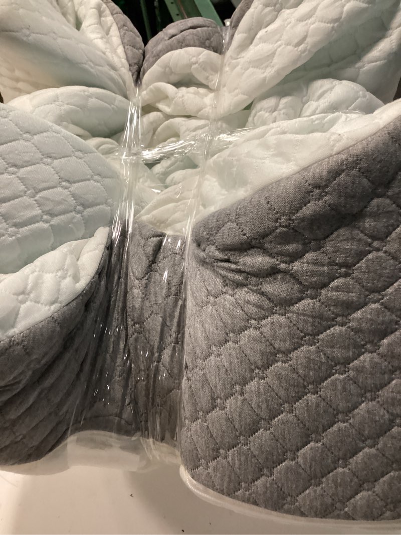 Condition photo showing Good Condition for oaisz wedge pillow, 10 inch bed wedge pillow for headboard, pillow wedge for acid reflux relief, after surgery, sleeping?back pain relief, memory foam top, lightgrey lightgrey 10 inch