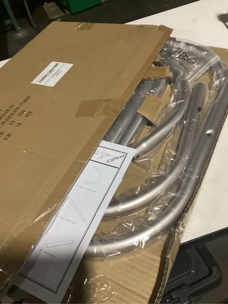 Condition photo showing Good Condition for PrettyHome Shower Curtain Rod Hoop Square Shape Bathroom Heavy Duty No Rust Oval Shower Rod 58.3"x24" for Clawfoot Tub,for Free Standing Tubs Brushed Nickel