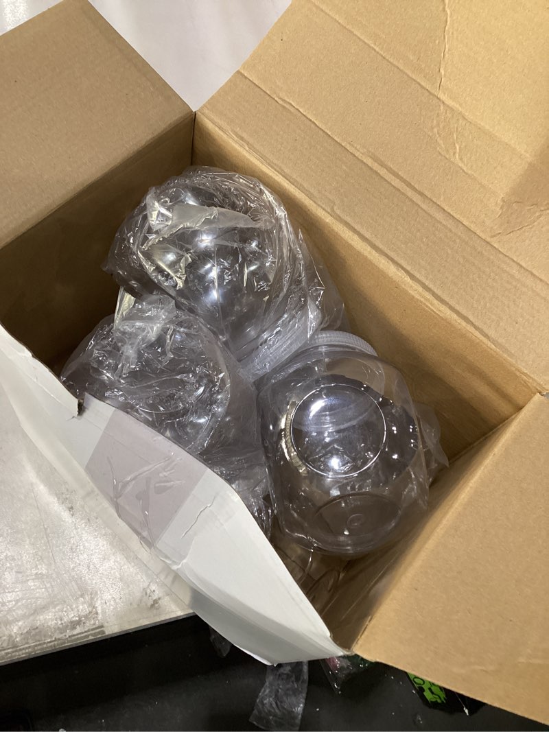 Sunnyray 8 Pcs 25 oz Plastic Candy Jars with Lids Clear Candy Dishes with Lids Buffet Containers Set