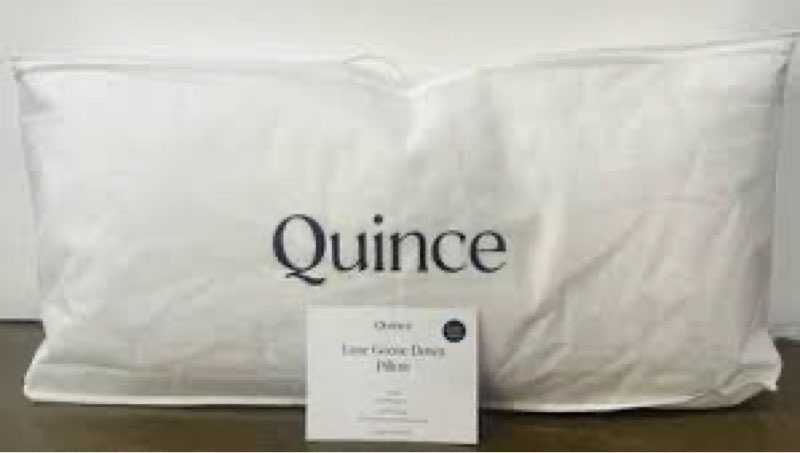nwt quince luxe goose down pillow  soft/king firmness (size :small )