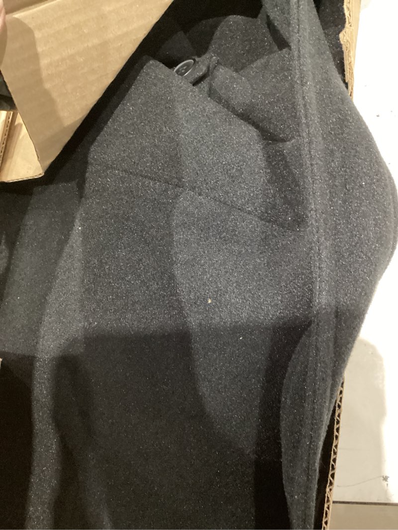 Condition photo showing Good Condition for chouyatou women's winter hidden single breasted wool coat raglan sleeve business long wool overcoat x-large black