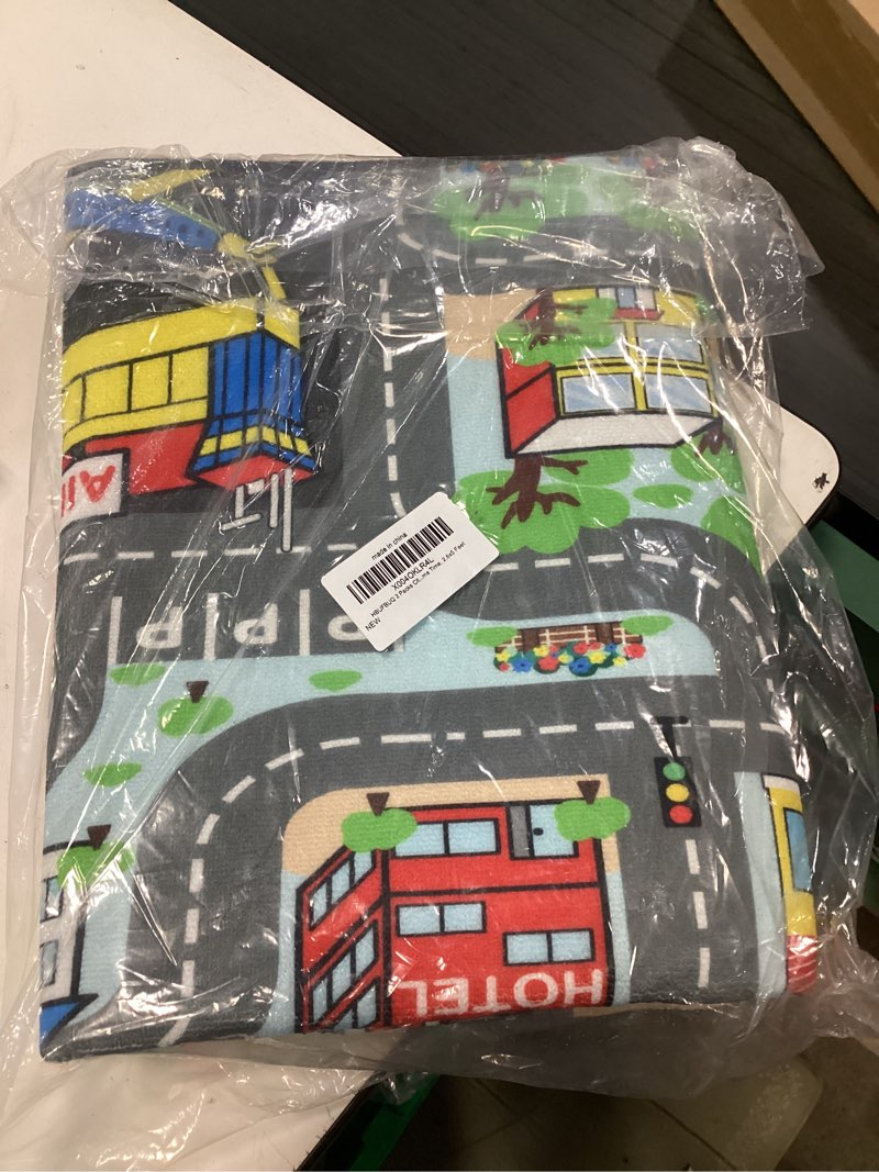 Condition photo showing New/Like New for Car Rug 2.6x5 Feet - Road Carpet with Buildings & Supermarket Kids Play Rug for Plyroom City Rugs for Kids Play Activity 1 Pack B 2'6" x 5' (Rectangular)