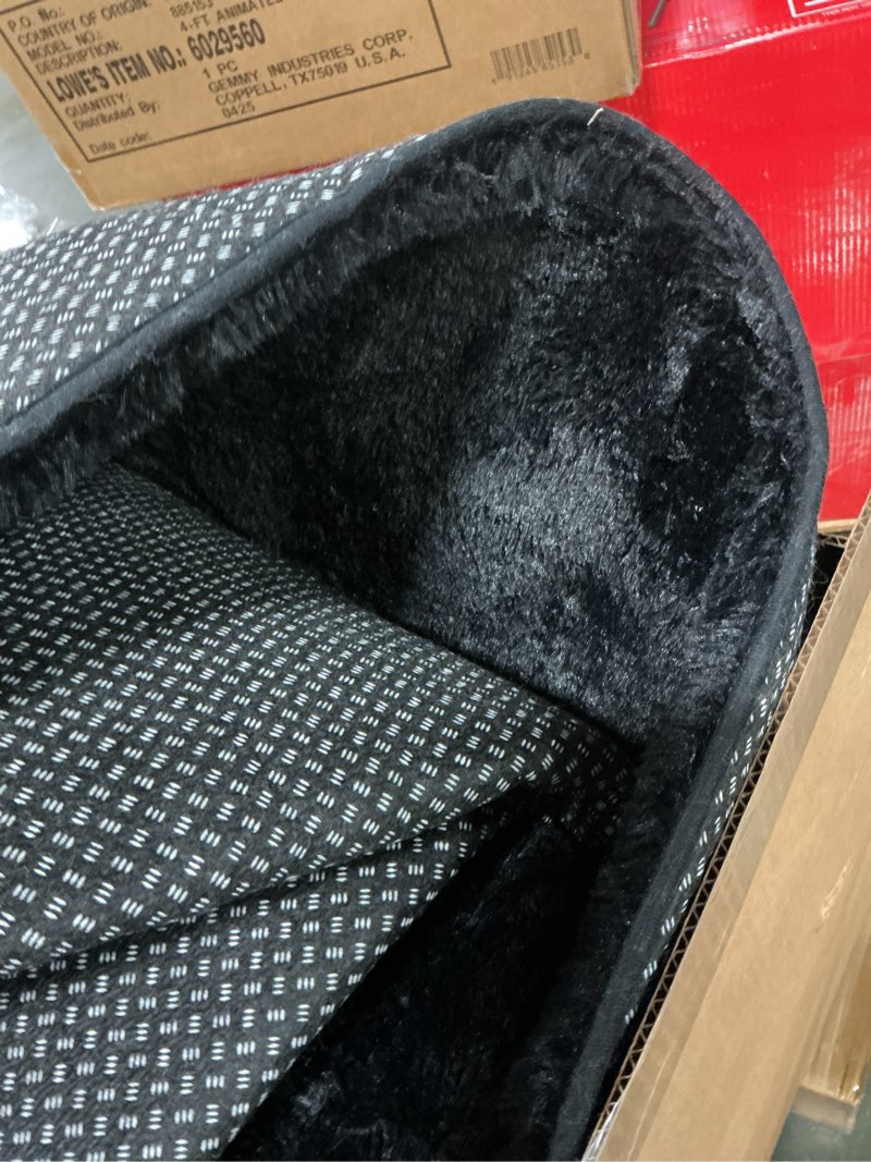 Condition photo showing As Is for Tepook Area Rugs 9x12 for Living Room, Super Soft Fluffy Rugs for Bedroom, Modern Shaggy Rug Fuzzy Carpets for Kids, Plush Indoor Nursery Home Decor Rug with Non-Slip Bottom, Black 9' x 12' (Rectangular) Black