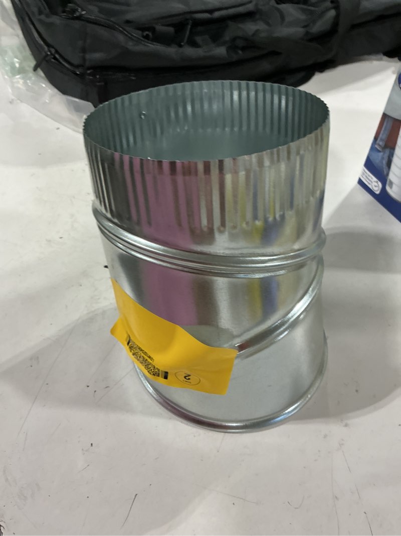 Condition photo showing Good Condition for imperial 10-in 30 gauge galvanized steel round adjustable 90 degree duct elbow