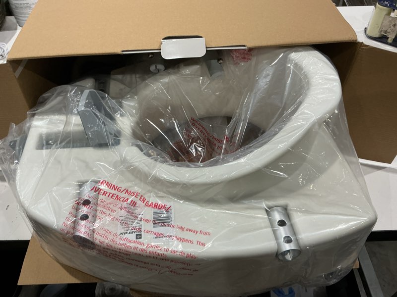 Condition photo showing Good Condition for medline 5  elongated raised toilet seat  with lock and removable padded arms